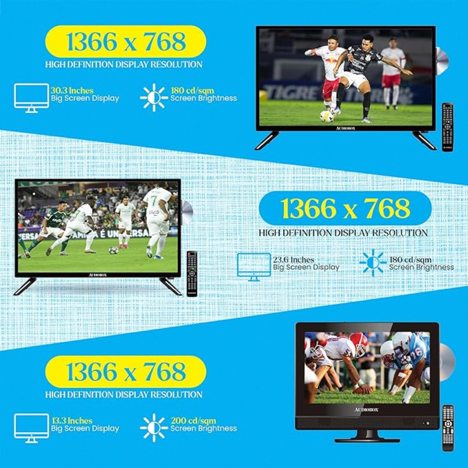 TV-13D 13.3" HDTV with DVD Player and HDMI