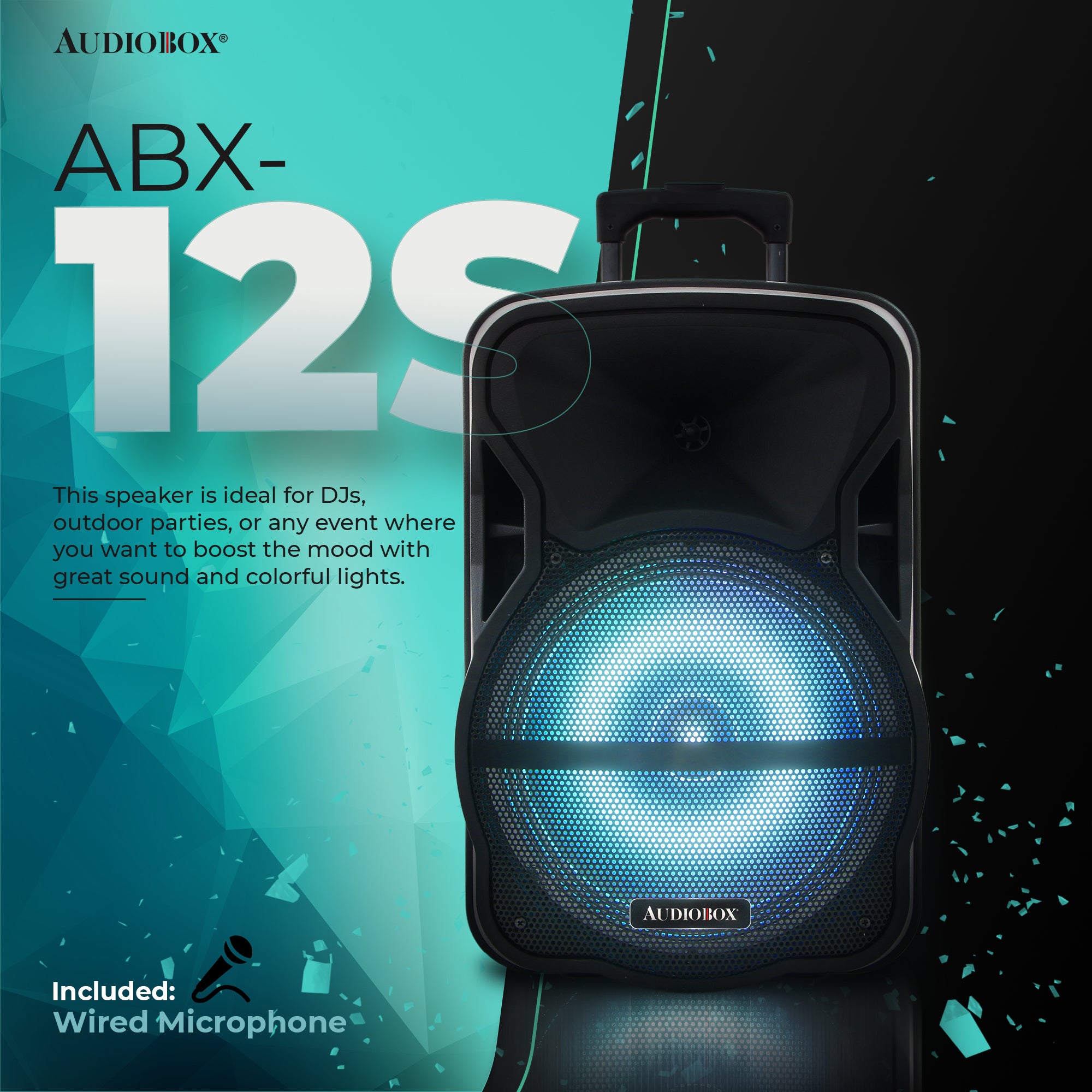 ABX-12S 12” PA Speaker with Stand