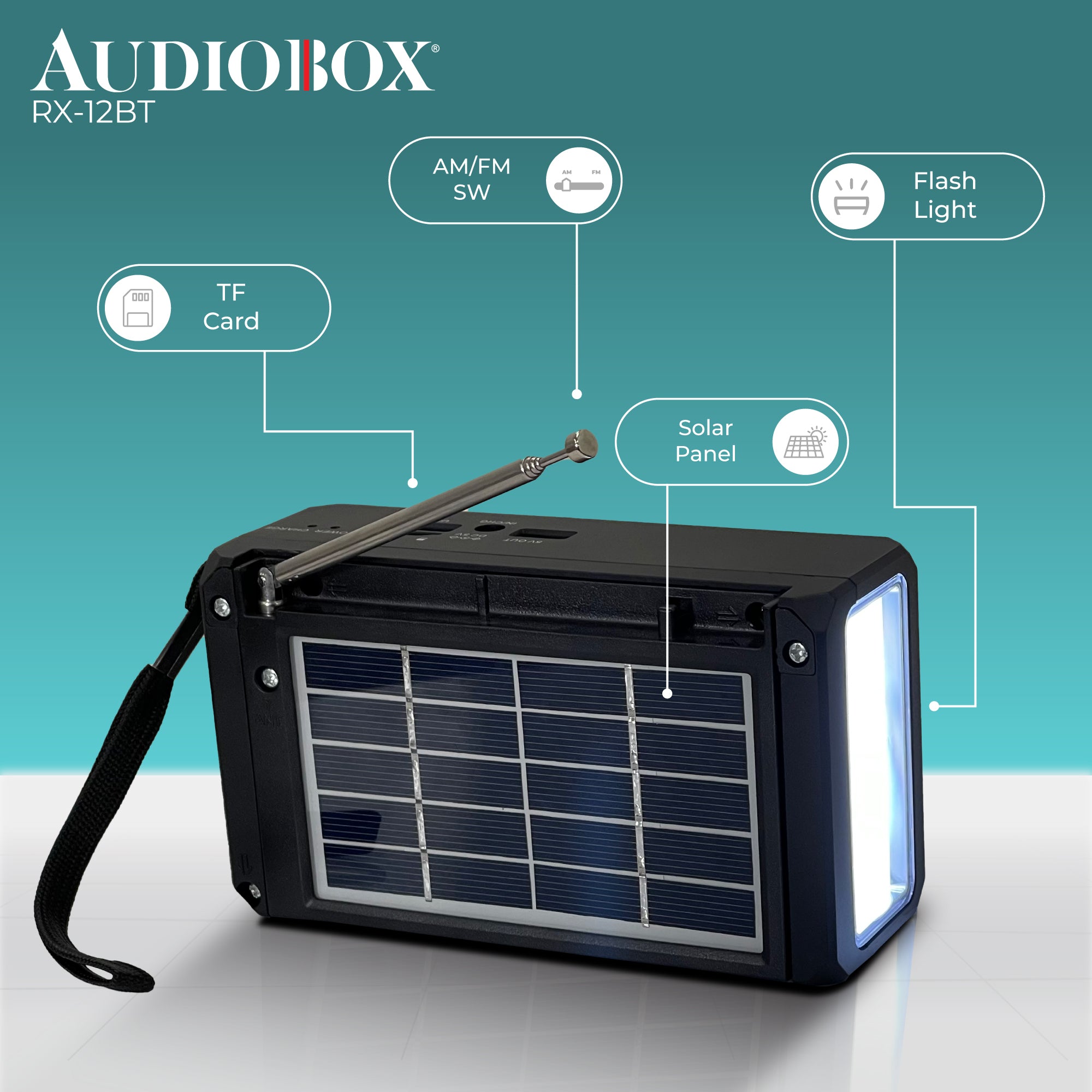 RX-12BT Multi-Band Solar Radio with Bluetooth