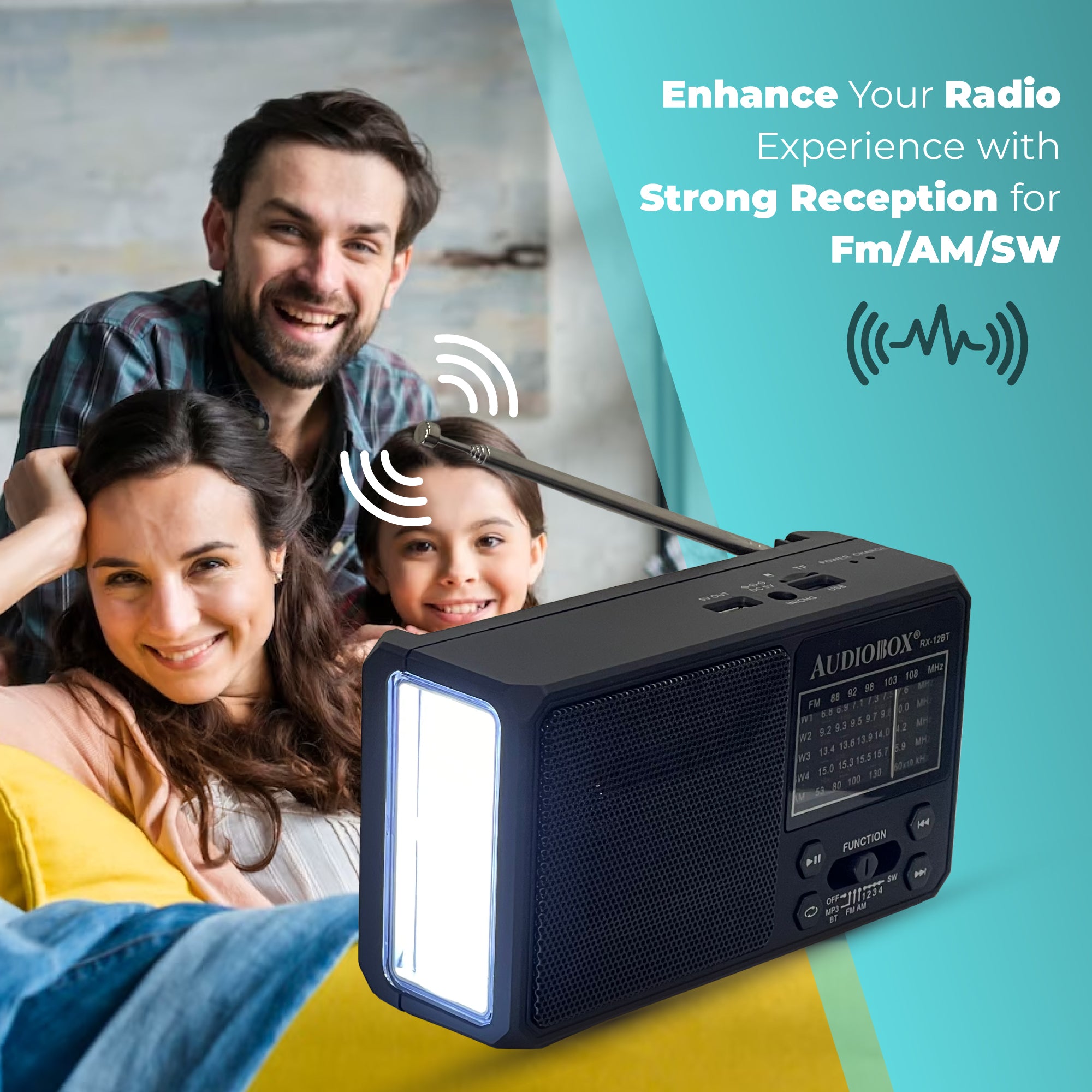 RX-12BT Multi-Band Solar Radio with Bluetooth