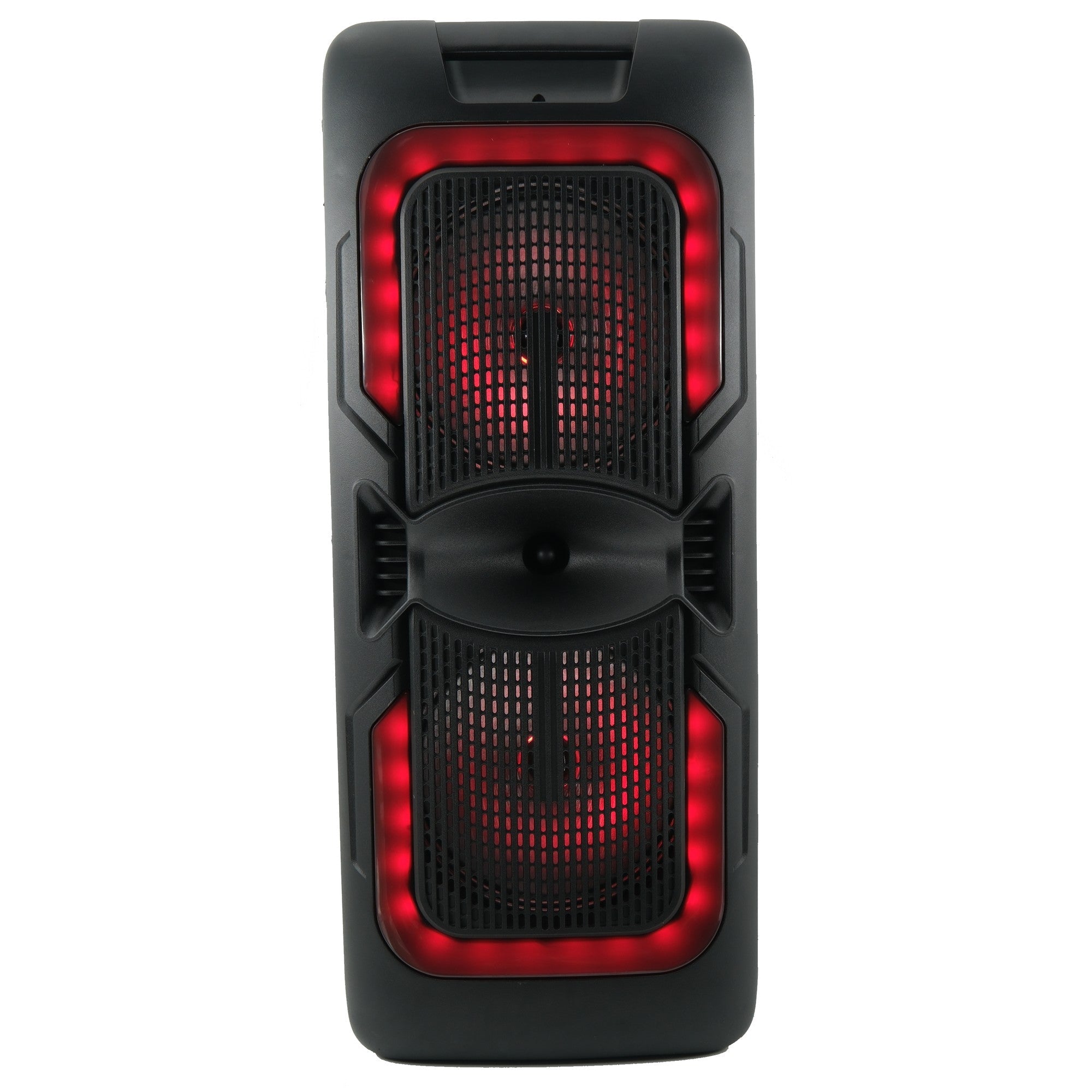 AudioBox ABX-2085R Rechargeable Bluetooth Party Speaker with Mic, Dual 8" Woofers, WaveSync, USB/TF/FM/AUX, Type-C Charging, Portable for Indoor & Outdoor Use