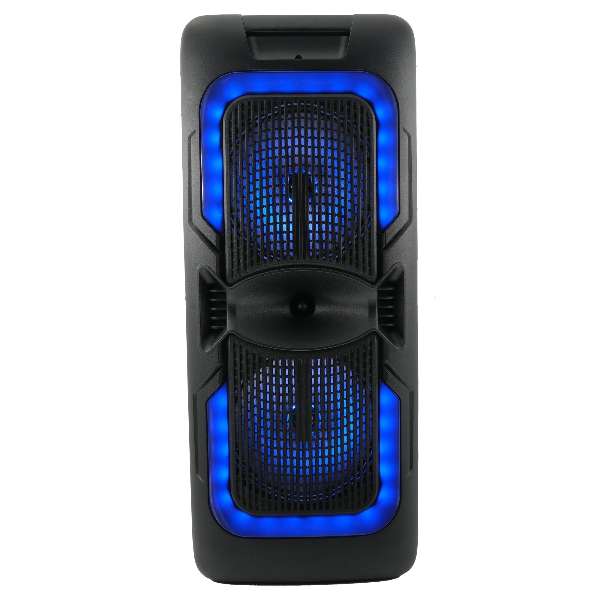 AudioBox ABX-2085R Rechargeable Bluetooth Party Speaker with Mic, Dual 8" Woofers, WaveSync, USB/TF/FM/AUX, Type-C Charging, Portable for Indoor & Outdoor Use