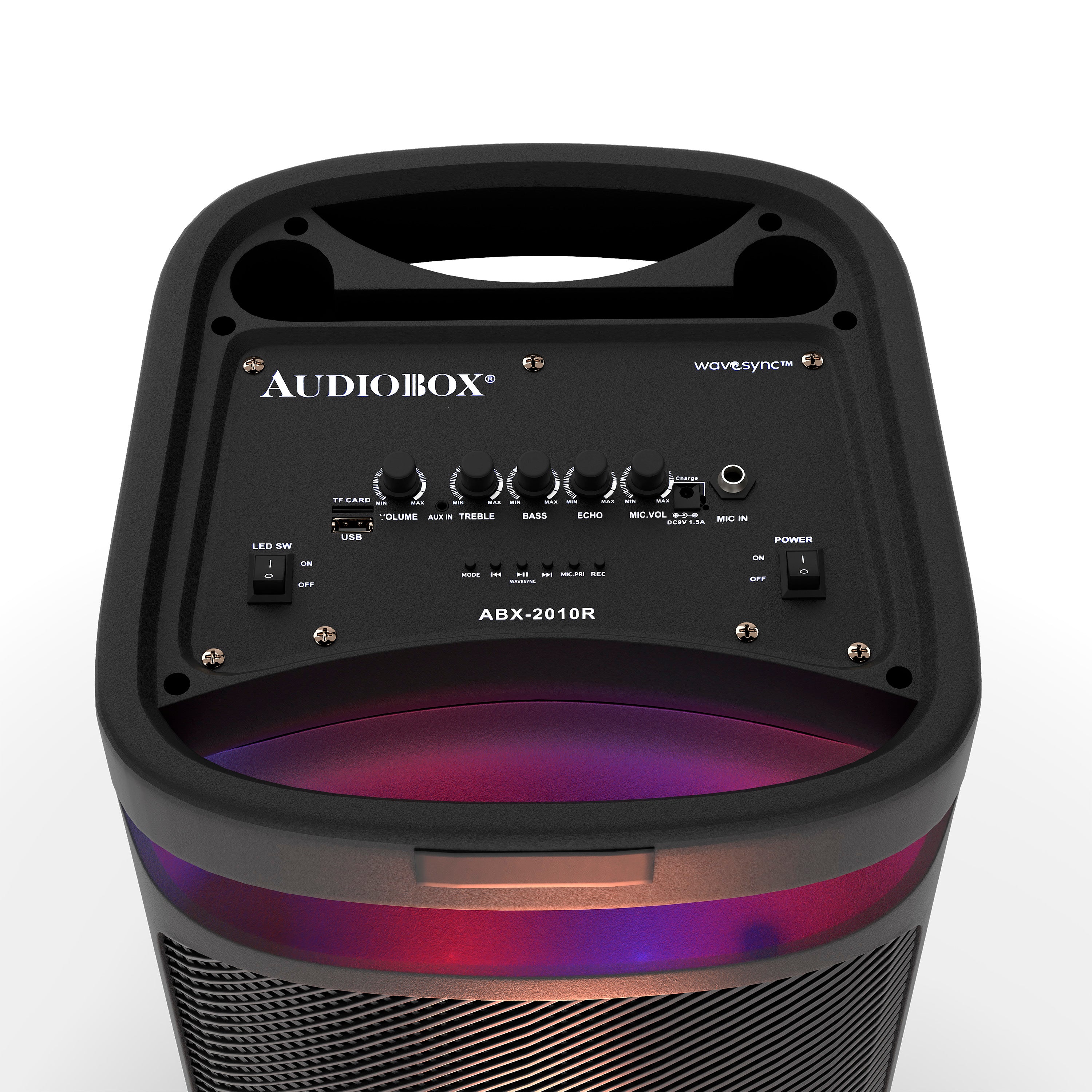 ABX-2010R Dual 10” PA Speaker with Light Show