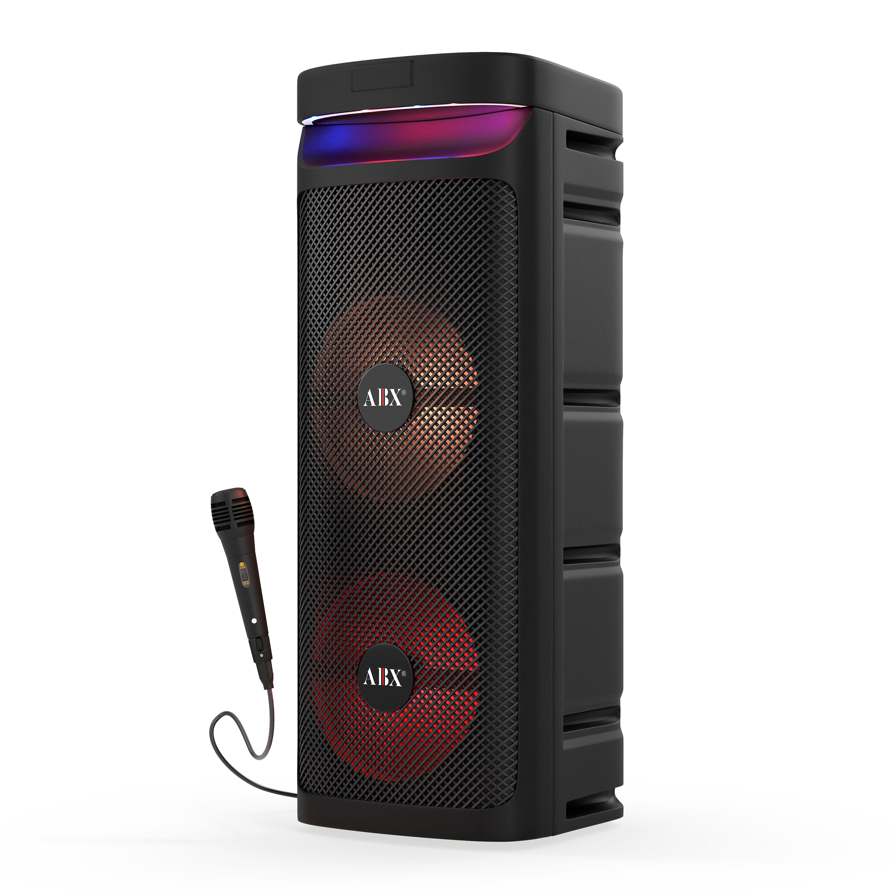 ABX-2010R Dual 10” PA Speaker with Light Show