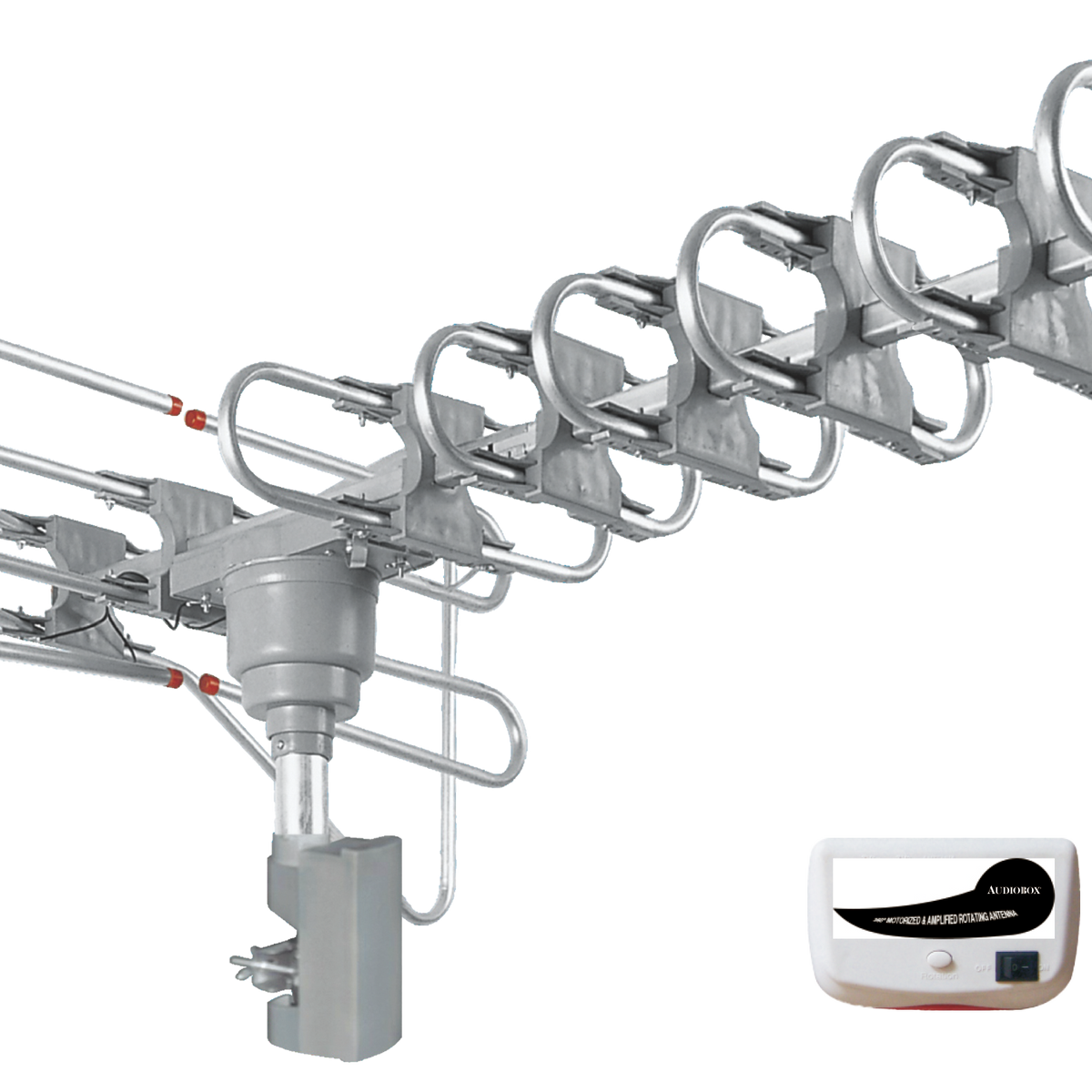 Audiobox ANT-500 Indoor/Outdoor HDTV Antenna, 4K Ready, 360° Signal Re