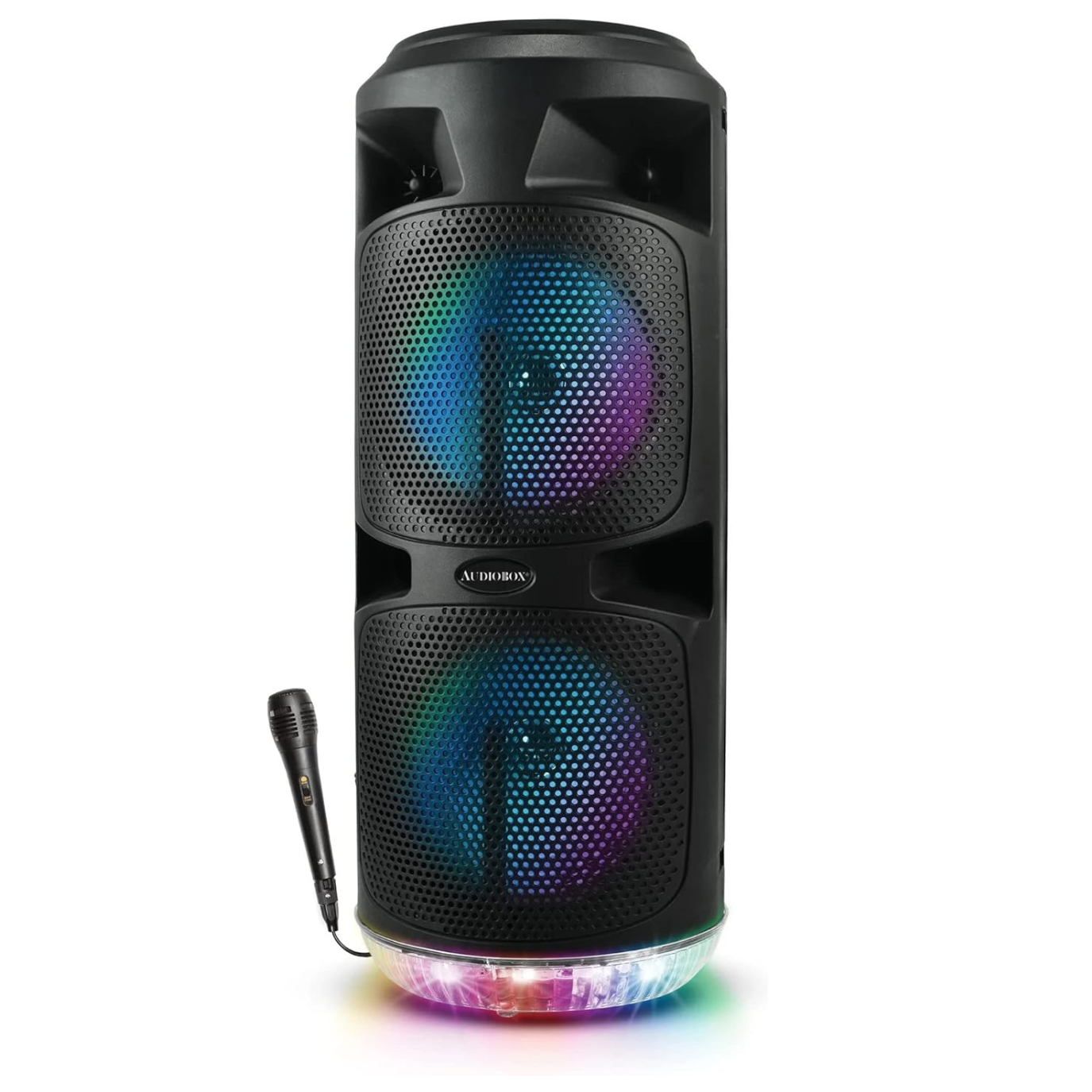 New Audiobox Fun & Loud Portable Bluetooth Karaoke Speaker with 360 Degree Lights & Microphone, Great for Kids & Adult Rechargeable