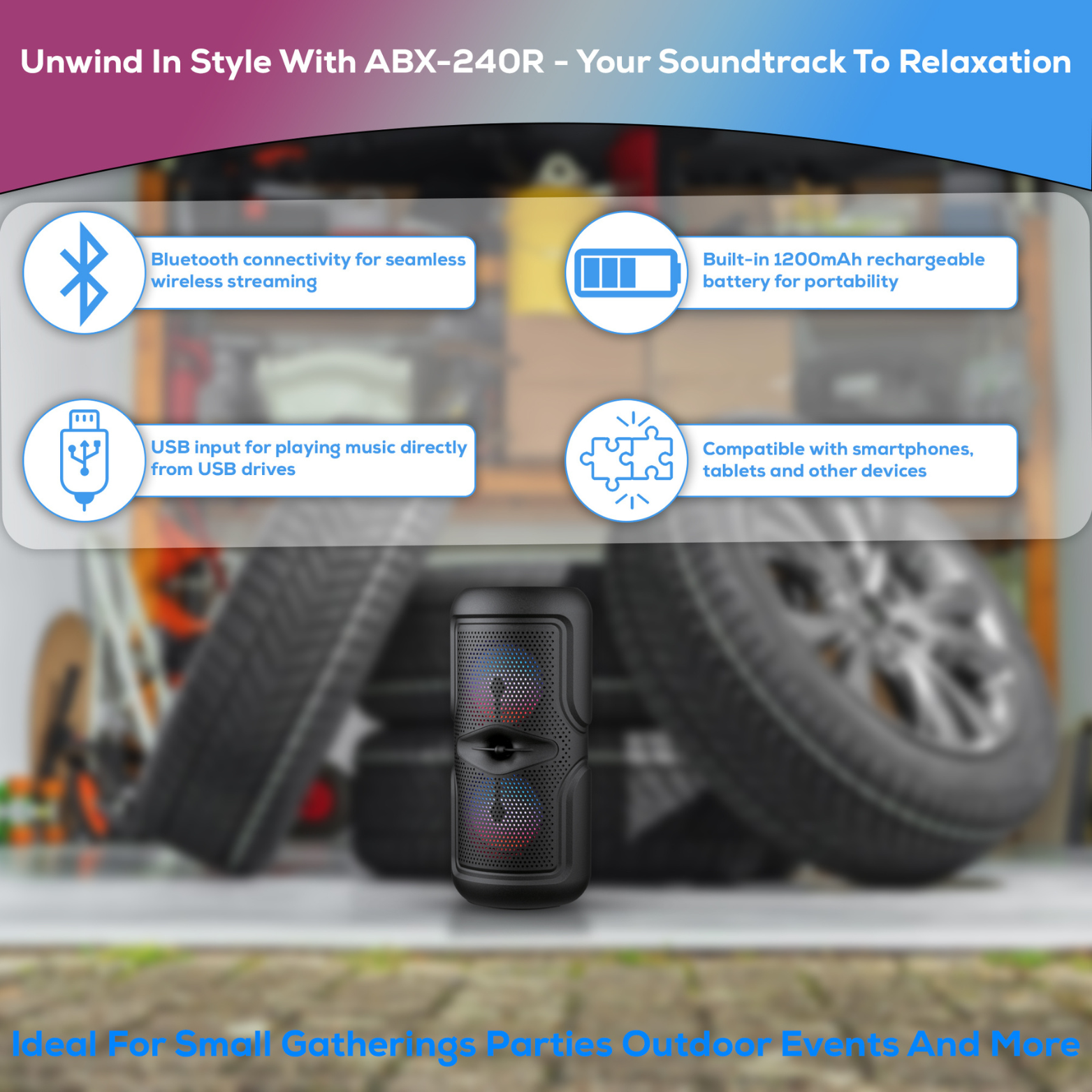 ABX-240R PORTABLE SPEAKER