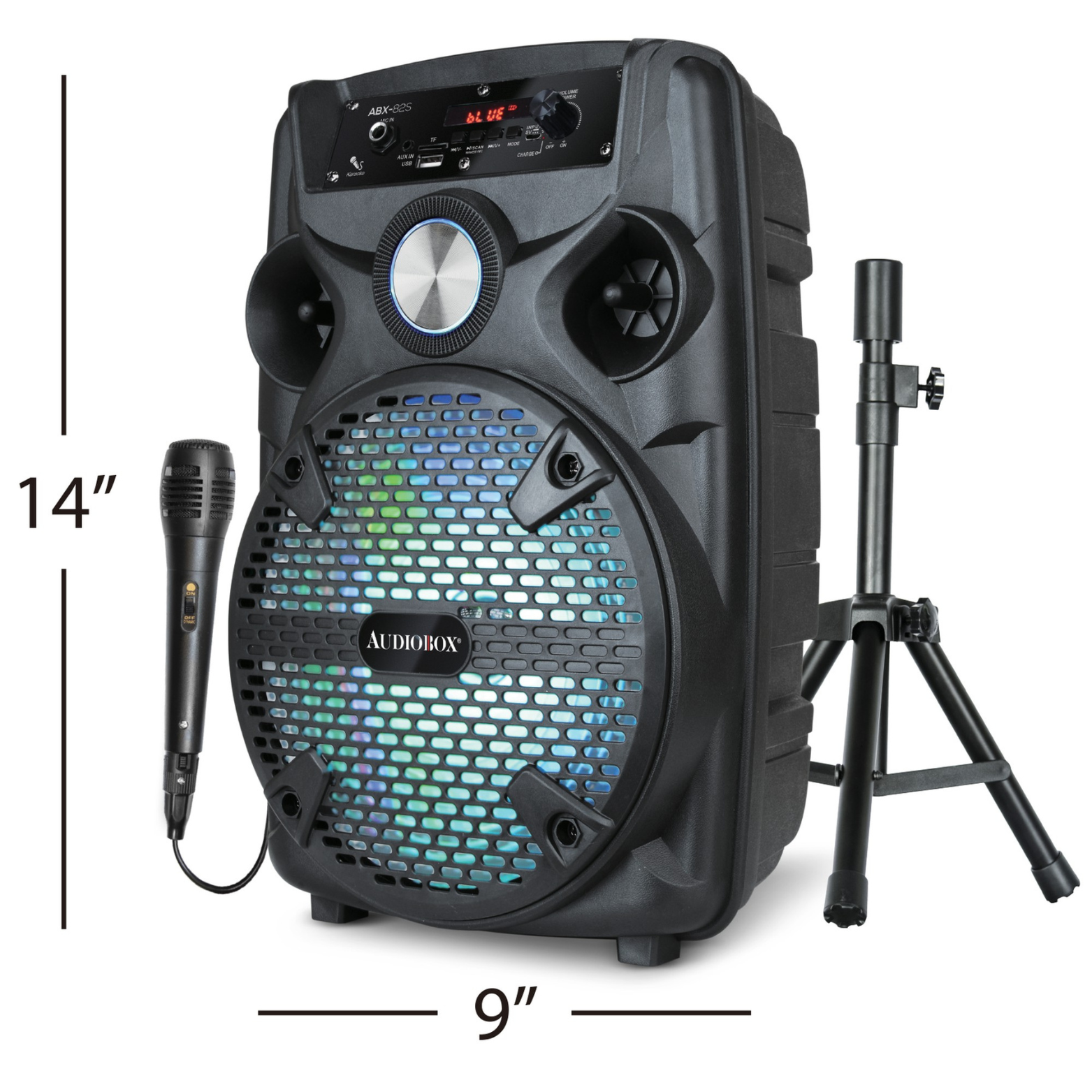 ABX-82S 8” Portable PA Speaker with Stand and Microphone